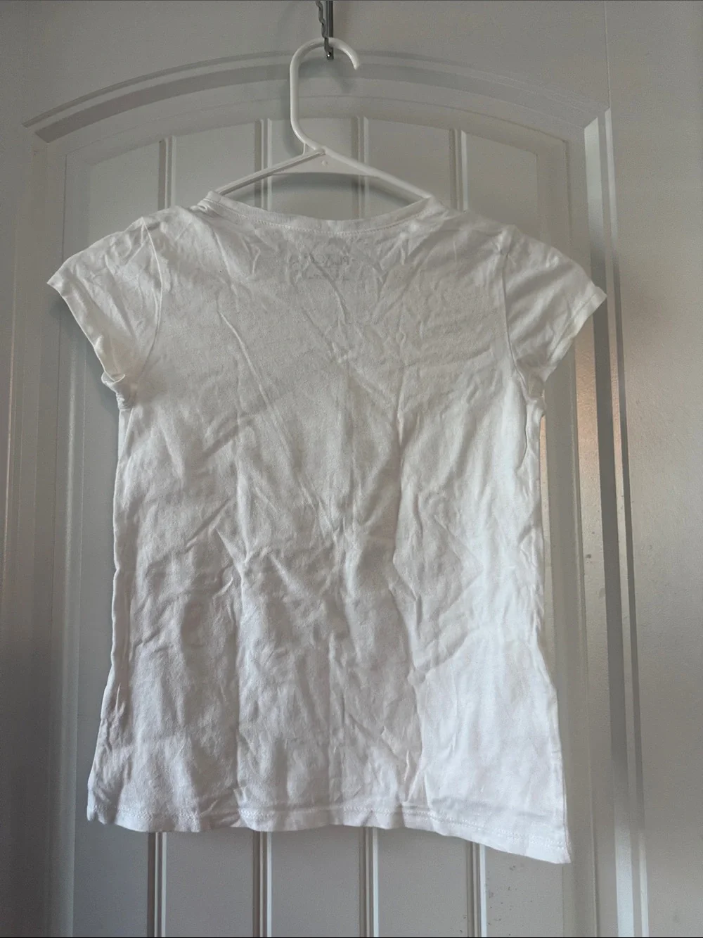 Gently worn The Children's Place White Birthday Tee with Gold Foil Crown & Text